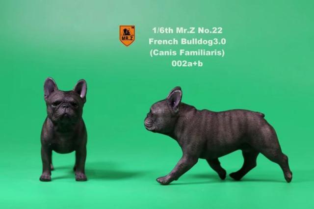 犬の置物 フレンチブルドック 2個セット フィギュア 1/6 Mr.Z